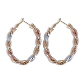 Spiralled Oval Hoops (Gold & Silver)