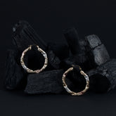 Spiralled Gold and Silver Hoops
