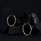 Spiralled Oval Hoops (Gold & Silver)